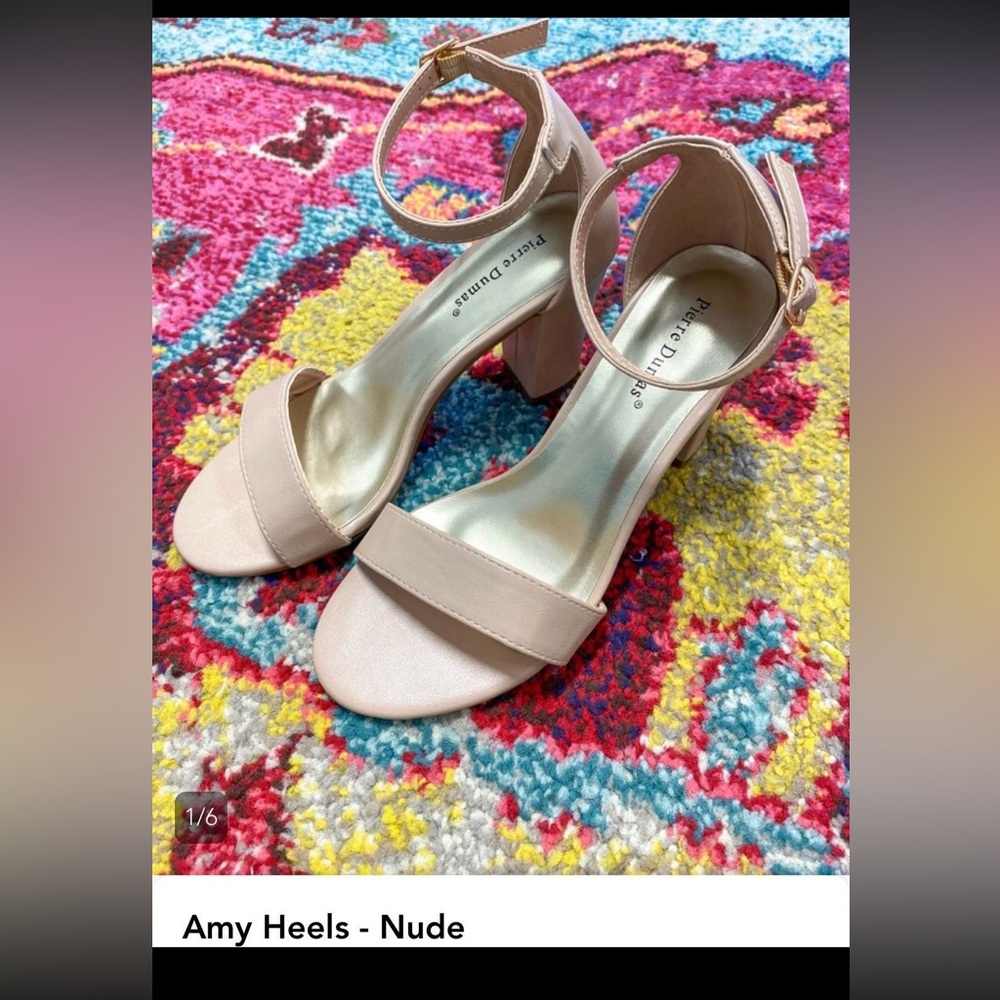 Amy Heels, Nude, 3 1/2 inch block heel